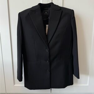 Anine Bing Declan Black Blazer